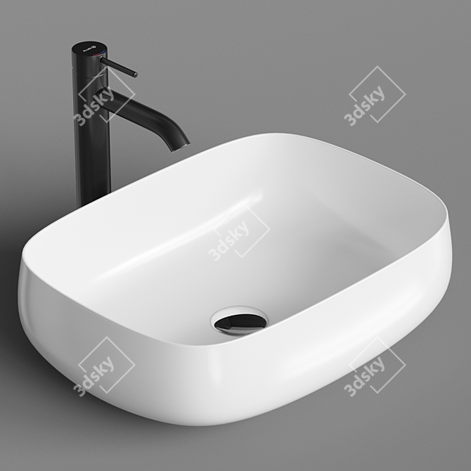 Elegant ArtCeram COGNAC Washbasin 3D model image 1