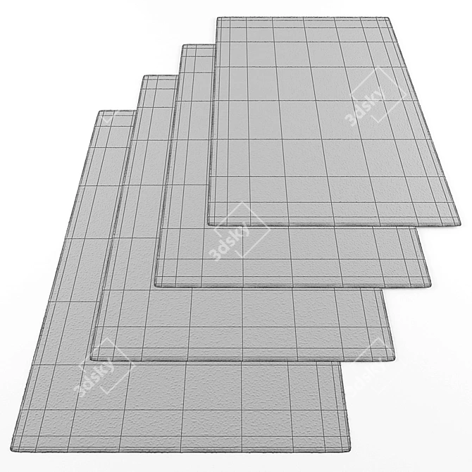 Title: Modern Style Rug Set 3D model image 4