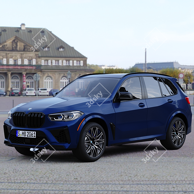 Title: BMW X5 M Competition: Unleash Power 3D model image 3