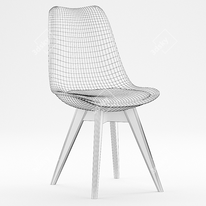 Elegant Tulip Dining Chair - 7 Colore Options 3D model image 7