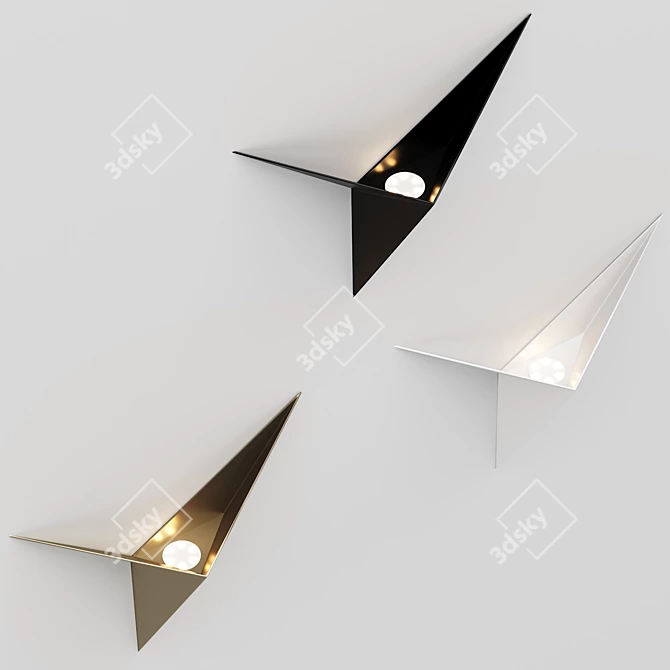 Elegant 3-Lamp Vecli Set 3D model image 2