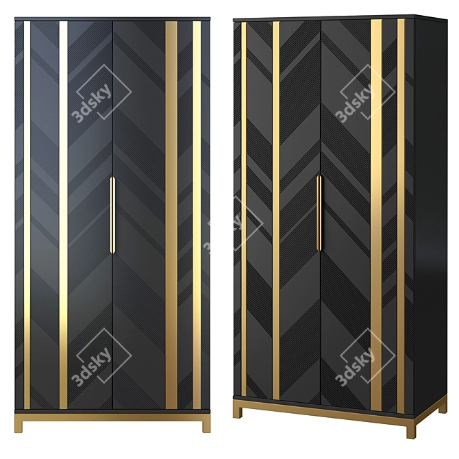 Elegant MDF Wardrobe: Alicante-1 3D model image 1