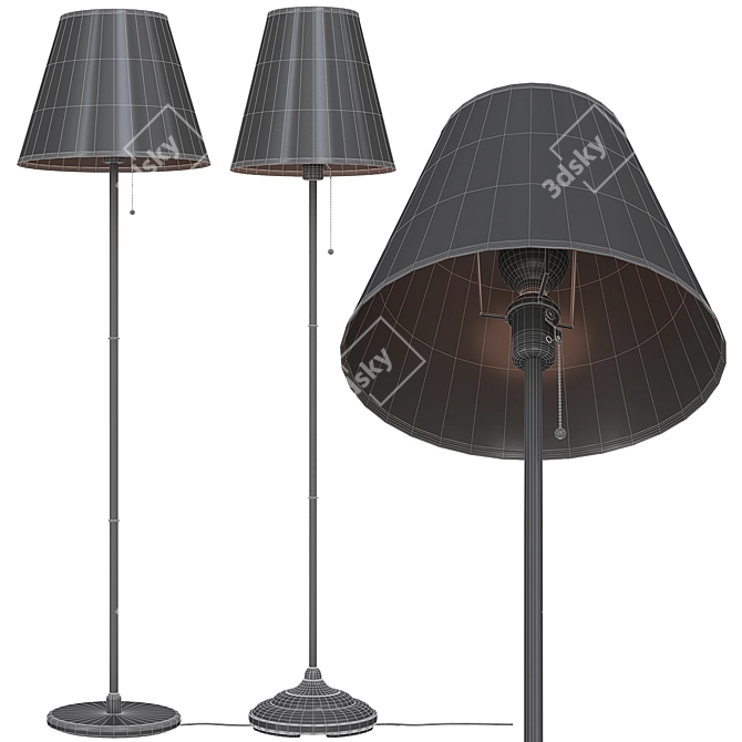 Elegant Floor Lamps: Myrhult & Kryssmast by Ikea 3D model image 4