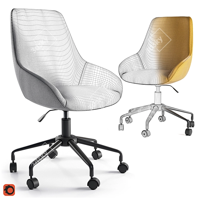 ASTING Office Chair: Comfort and Style 3D model image 3