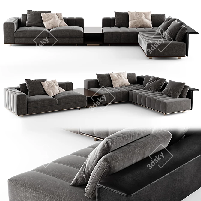 Ultimate Softness Minotti Freeman Sofa 3D model image 1