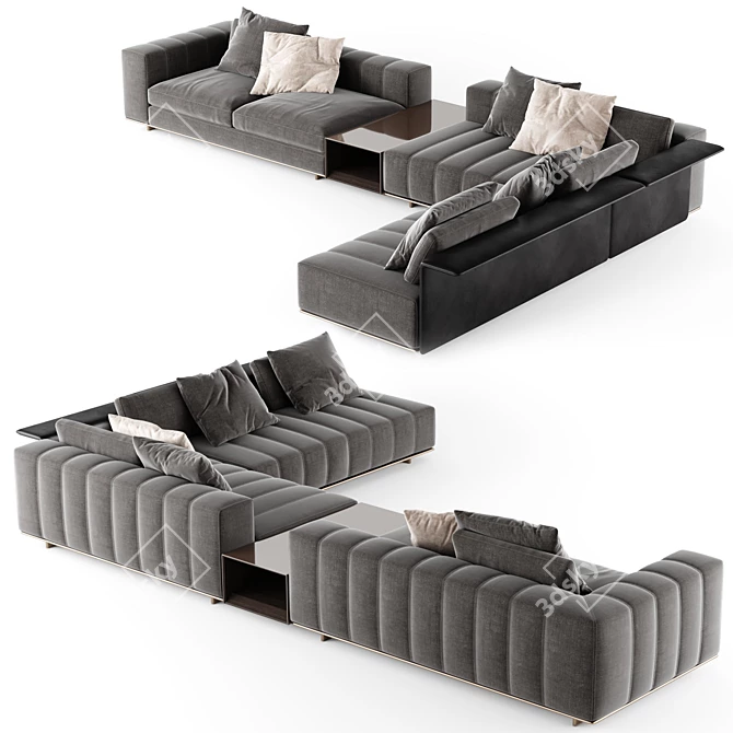 Ultimate Softness Minotti Freeman Sofa 3D model image 3