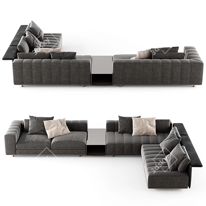 Ultimate Softness Minotti Freeman Sofa 3D model image 4