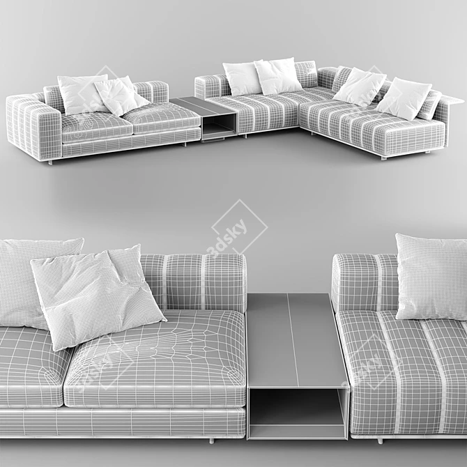Ultimate Softness Minotti Freeman Sofa 3D model image 6