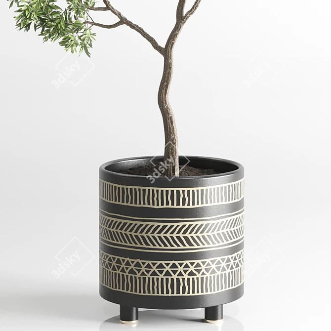 Handmade Pottery Indoor Plant 56 Vase 3D model image 2