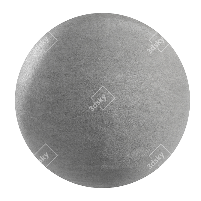 Dusk Gray Concrete Plaster 3D model image 1