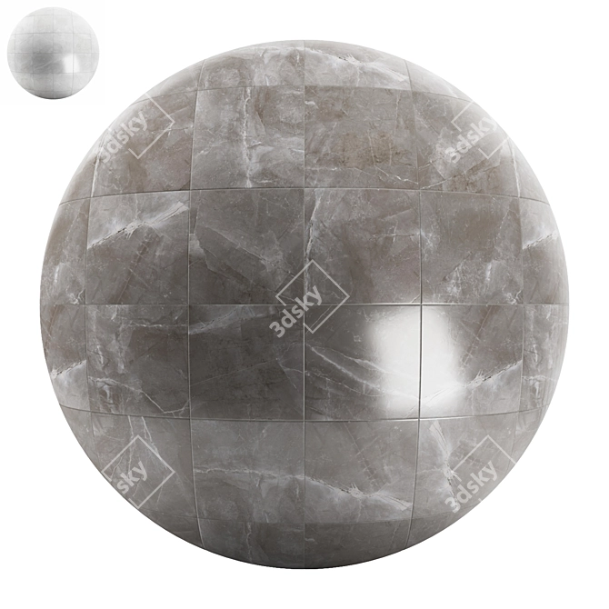 Lima Marble Tile Collection: High-Quality Textured 4x4 Tiles 3D model image 2