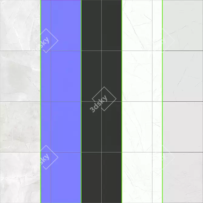 Lima Marble Tile Collection: High-Quality Textured 4x4 Tiles 3D model image 5