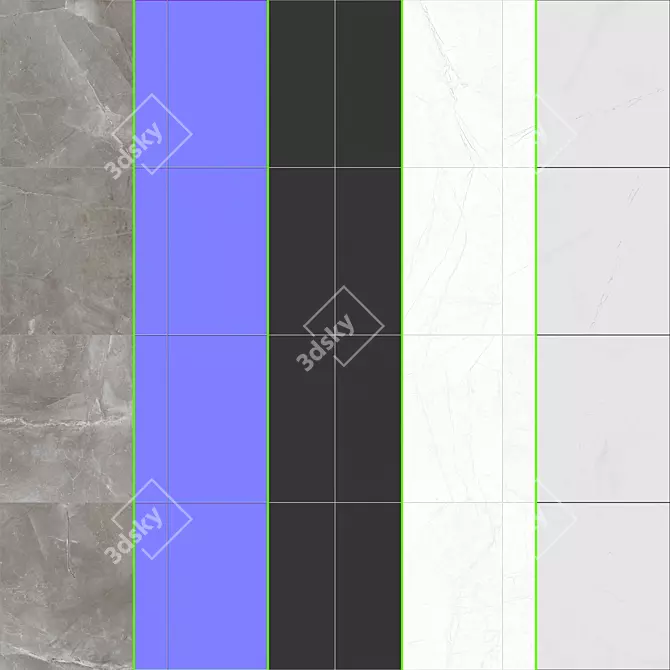 Lima Marble Tile Collection: High-Quality Textured 4x4 Tiles 3D model image 6