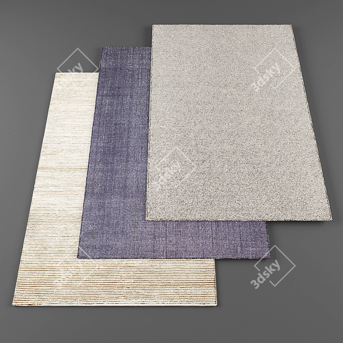 Luxury High-Resolution Carpets - 5-Pack 3D model image 1