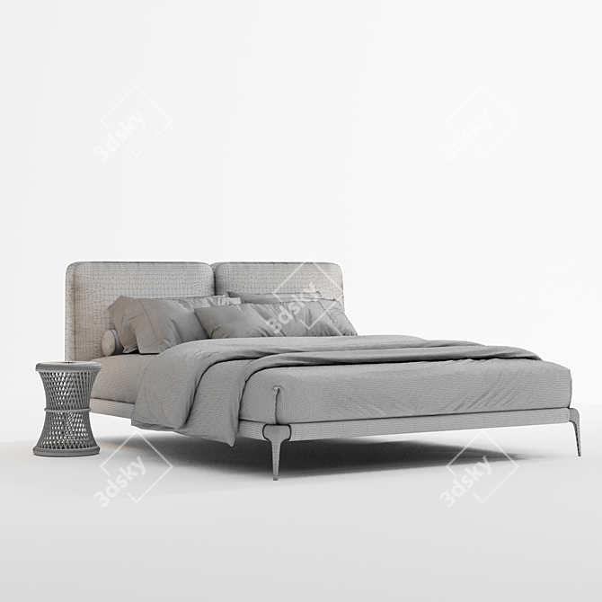 Modern Poliform Park Bed 3D model image 7