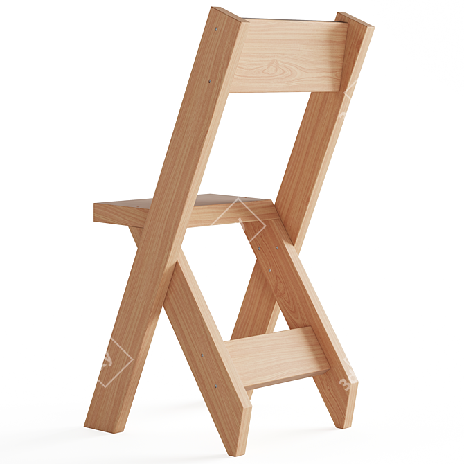 Essential Cedar Chair: Simplistic Elegance 3D model image 2