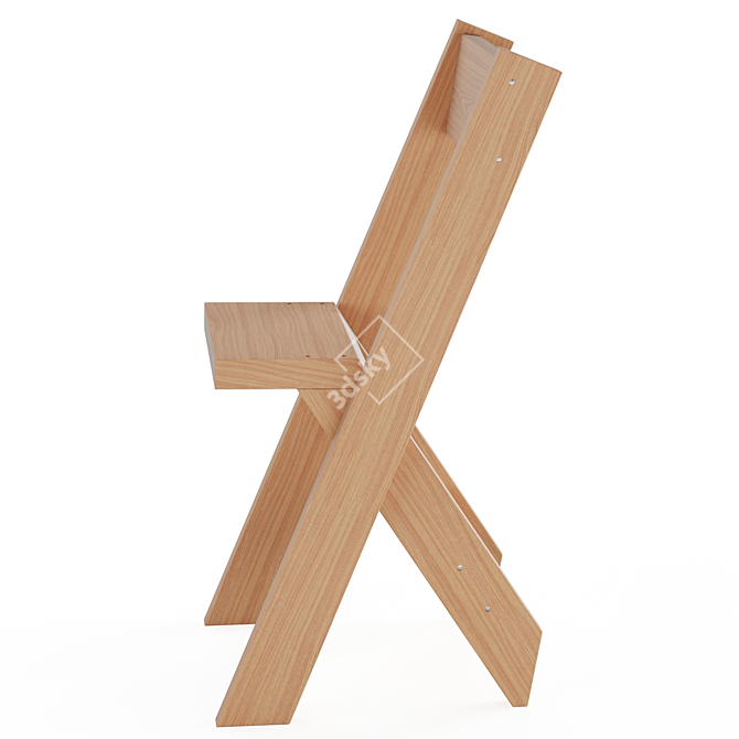 Essential Cedar Chair: Simplistic Elegance 3D model image 5