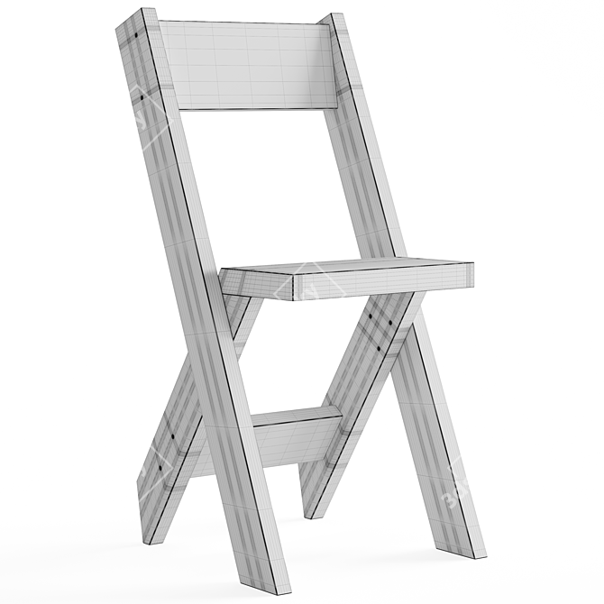 Essential Cedar Chair: Simplistic Elegance 3D model image 7