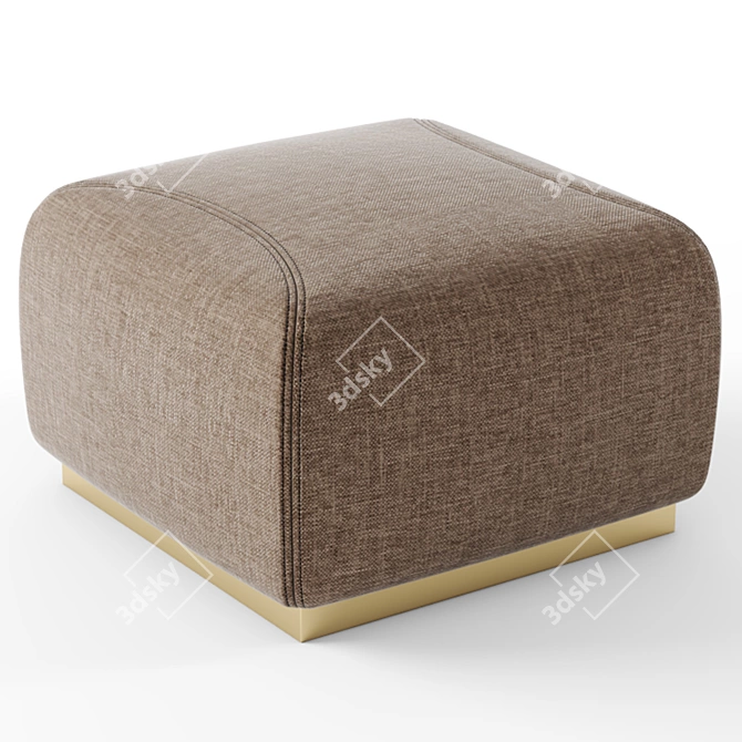 Elegant Gold Pouf: Laskasas Mike 3D model image 4