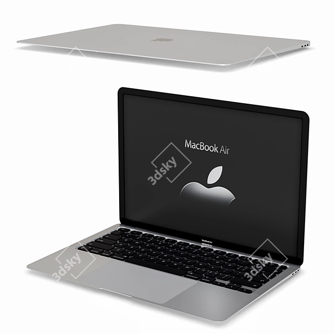 Sleek New MacBook Air: All Colored Elegance! 3D model image 2