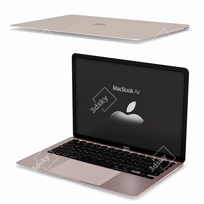 Sleek New MacBook Air: All Colored Elegance! 3D model image 4