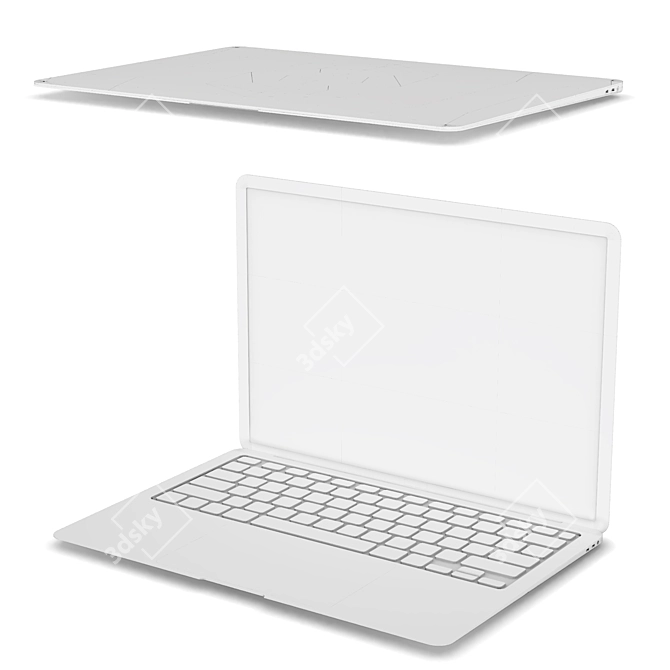 Sleek New MacBook Air: All Colored Elegance! 3D model image 5