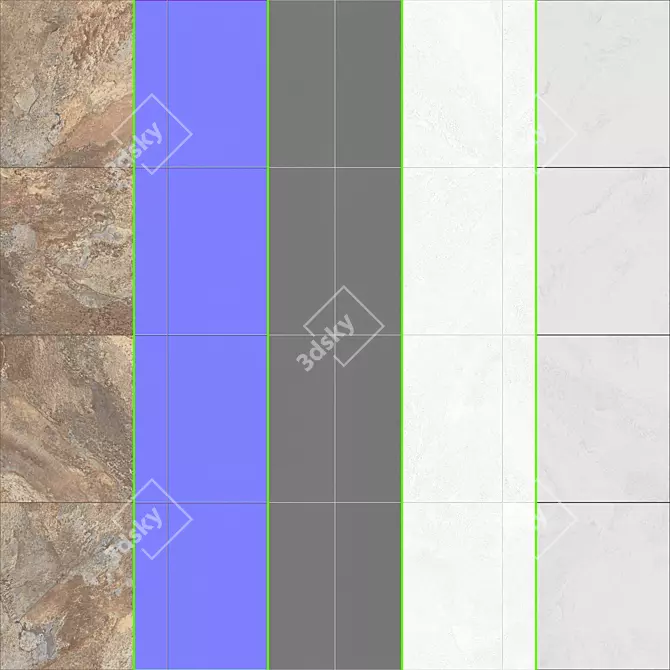 Rajasthan Stone Tile Collection 3D model image 3