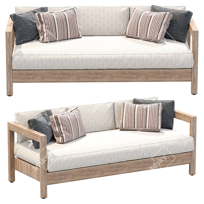 ARCA Outdoor Sofa: Stylish and Durable 3D model image 1