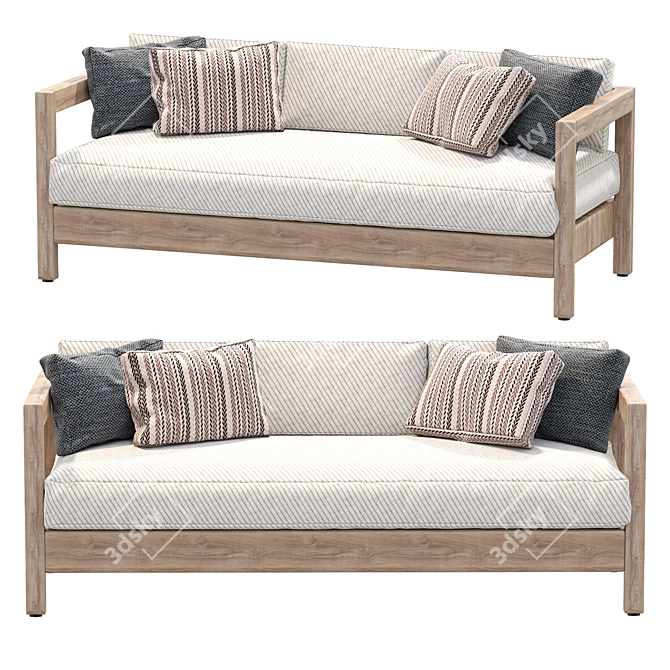 ARCA Outdoor Sofa: Stylish and Durable 3D model image 4