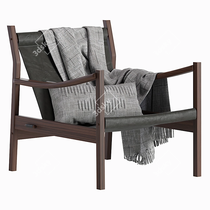 Espasso 720 Leather Lounge Armchair 3D model image 1