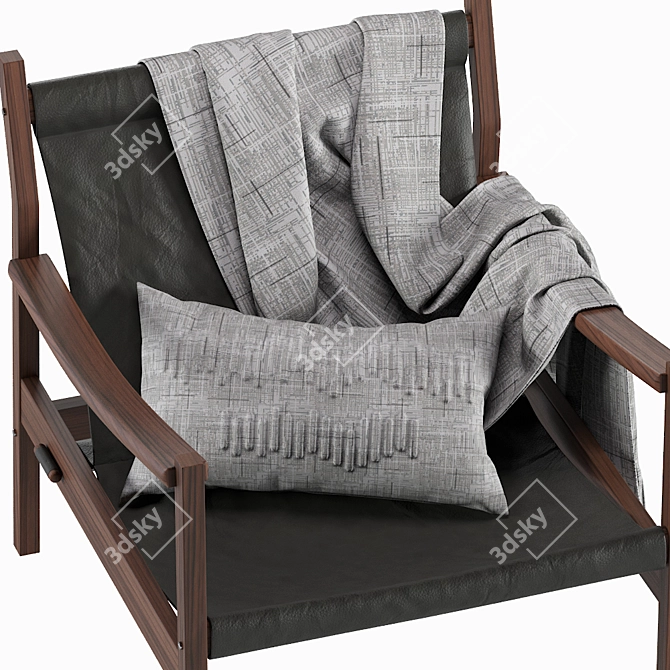 Espasso 720 Leather Lounge Armchair 3D model image 5
