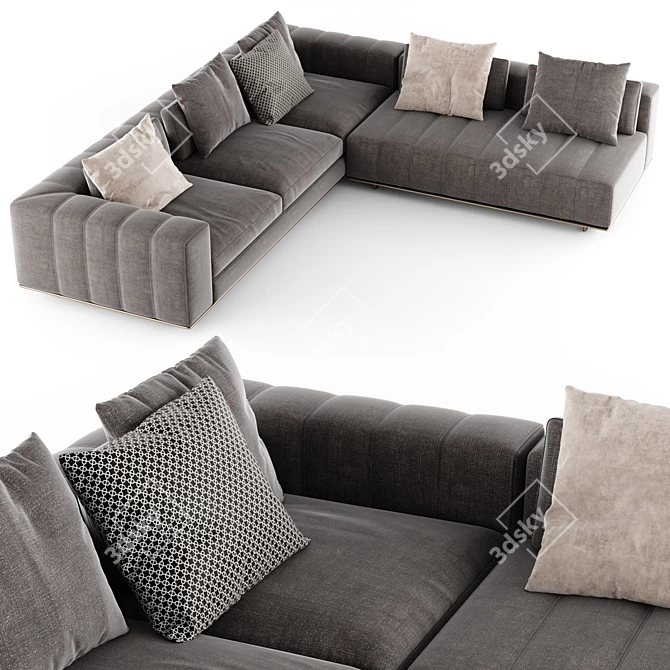 Luxury Comfort: Minotti Freeman Duvet Sofa 3D model image 2