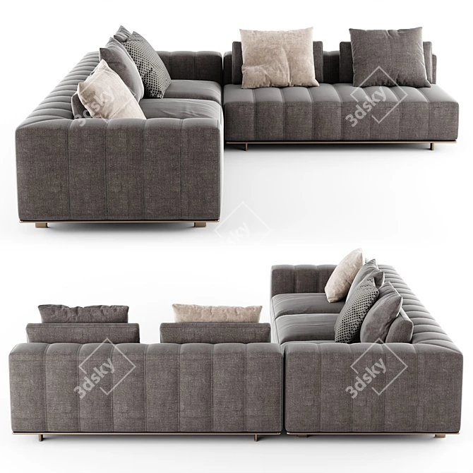 Luxury Comfort: Minotti Freeman Duvet Sofa 3D model image 3