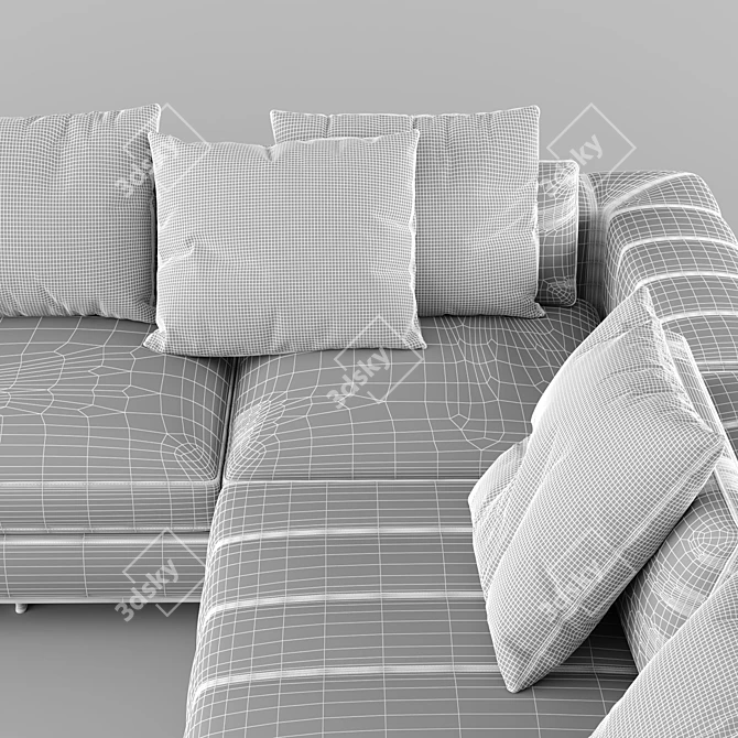 Luxury Comfort: Minotti Freeman Duvet Sofa 3D model image 7