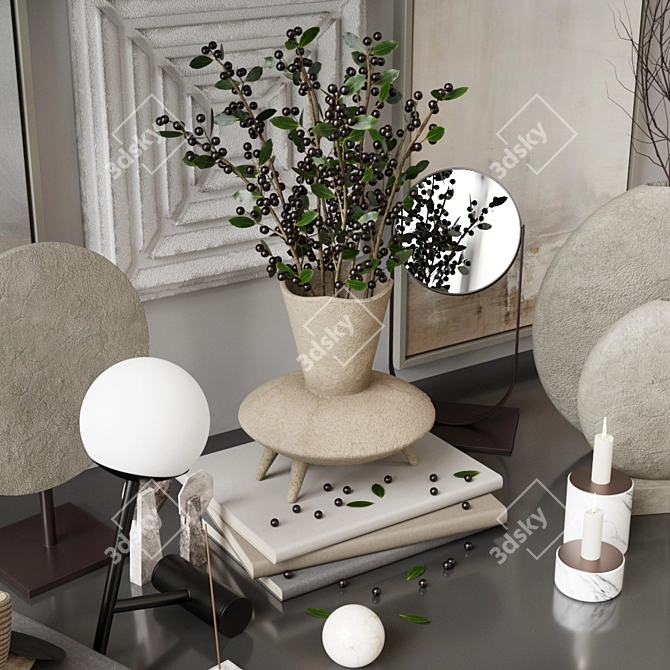  Elegant Home Decor Set 3D model image 4