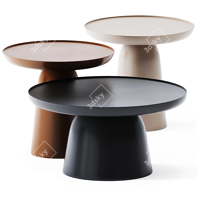 Modern Metal Coffee Tables Hrib 3D model image 1