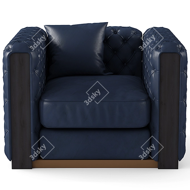 Elegant Jean Armchair: Stylish Comfort 3D model image 3