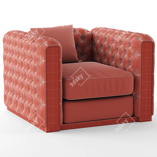 Elegant Jean Armchair: Stylish Comfort 3D model image 7