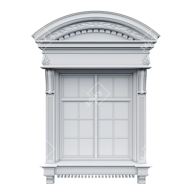 Classic Facade Window: Timeless Elegance 3D model image 2