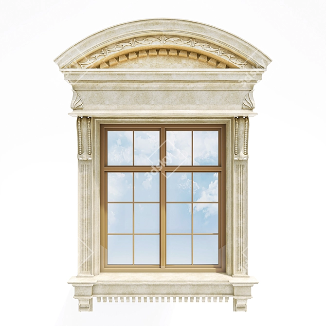 Classic Facade Window: Timeless Elegance 3D model image 3