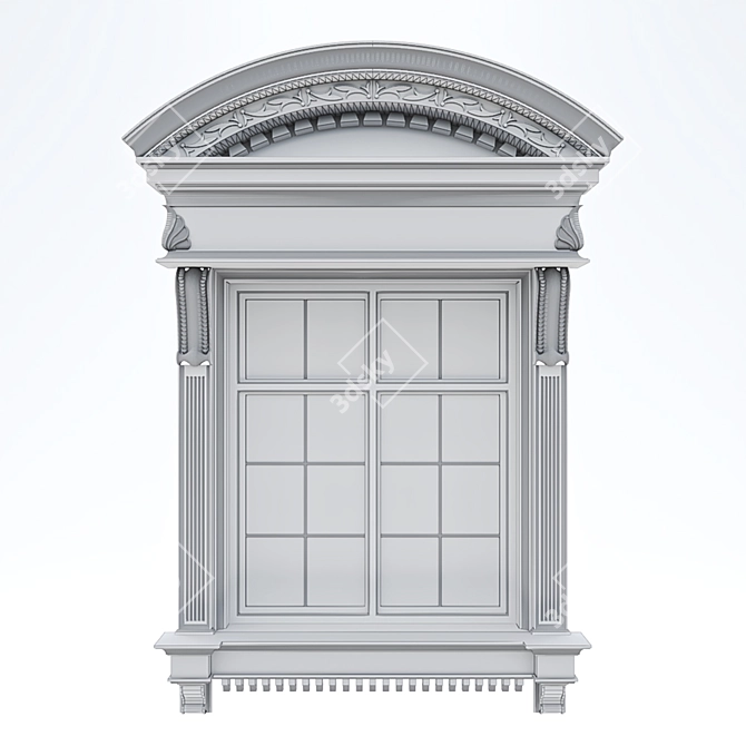 Classic Facade Window: Timeless Elegance 3D model image 4