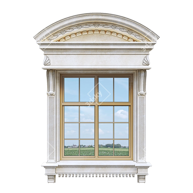 Classic Facade Window: Timeless Elegance 3D model image 14