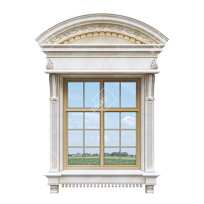 Classic Facade Window: Timeless Elegance 3D model image 17