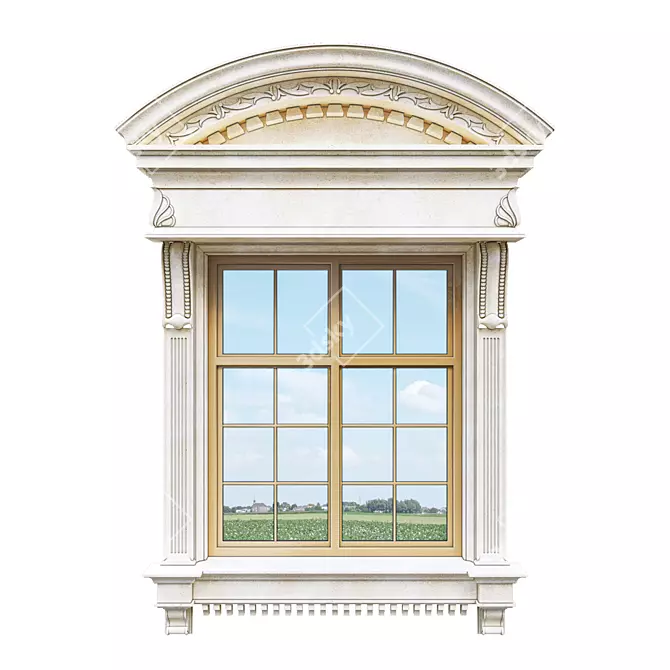 Classic Facade Window: Timeless Elegance 3D model image 19