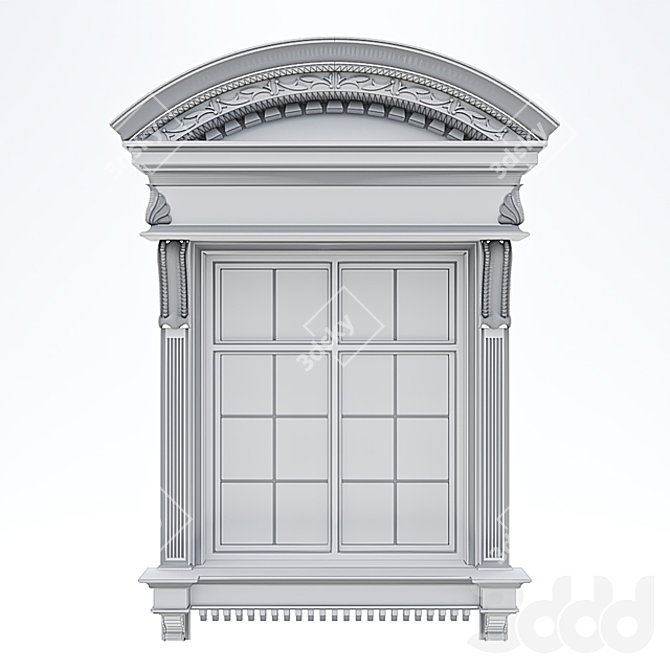 Classic Facade Window: Timeless Elegance 3D model image 21