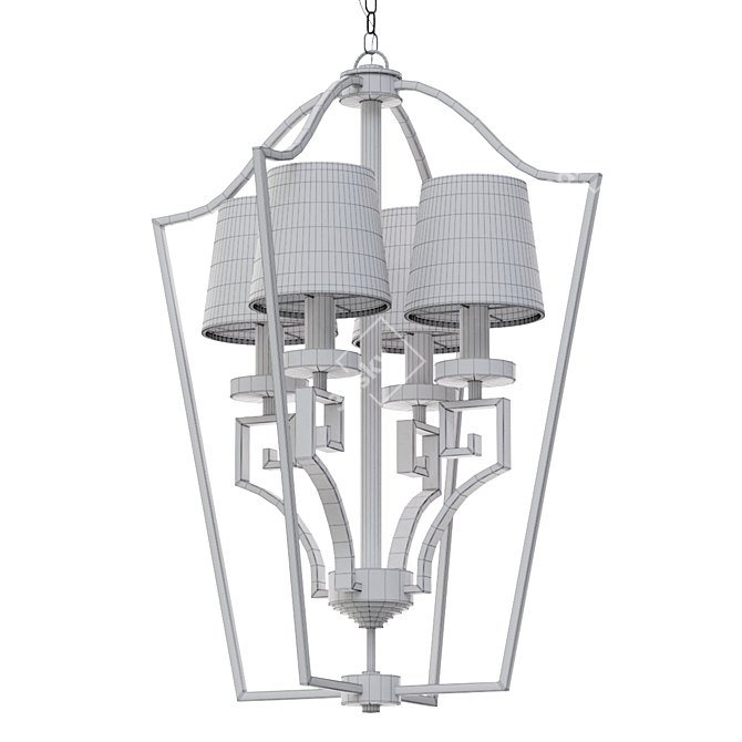 Elegant Corona Lantern 3D model image 2