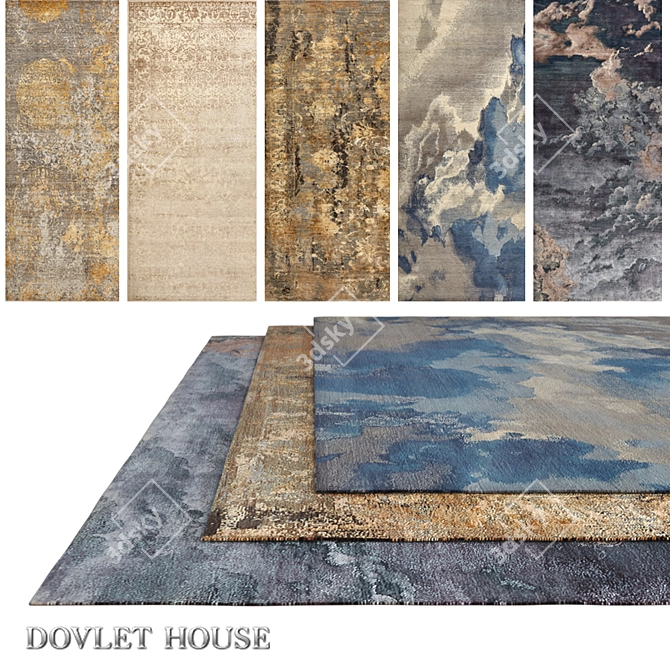 Title: Dovlet House Carpets Set (5 Pieces) 3D model image 1