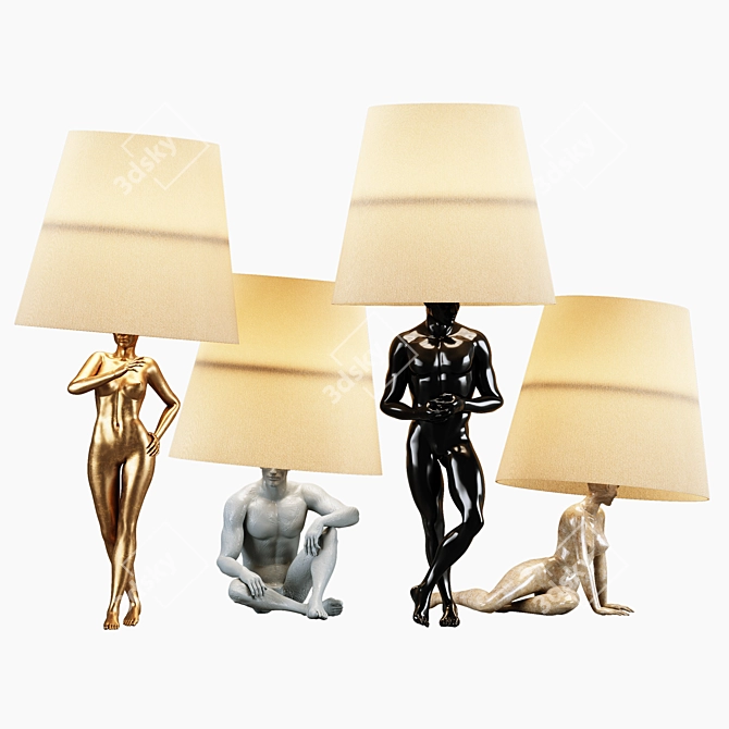 Modern Hommer Table Lamp 3D model image 1