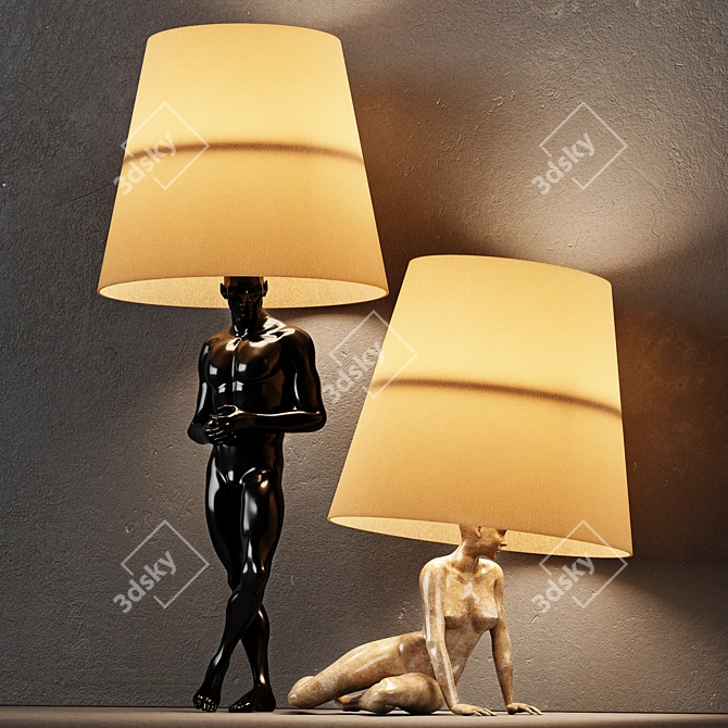 Modern Hommer Table Lamp 3D model image 3