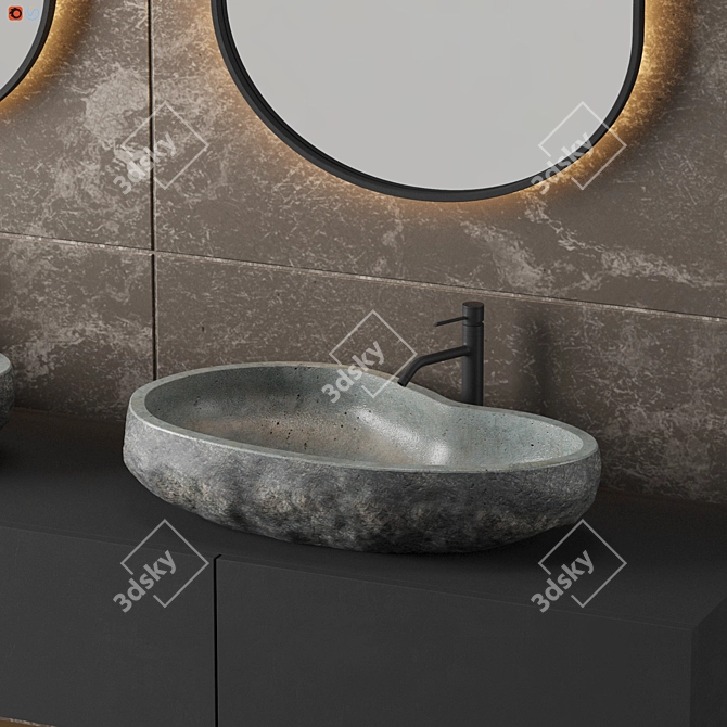 Luxury Belik Bathroom Set 3D model image 4